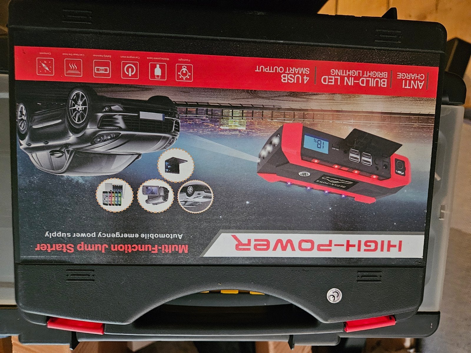 Multifunctionele Jumpstarter met Powerbank en LED, Ophalen of Verzenden