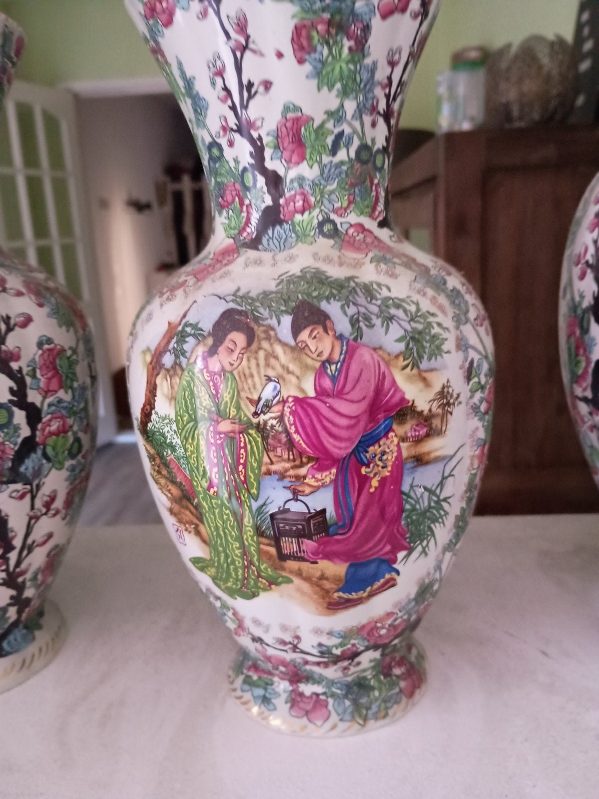 Antieke Chinese Vaas met Handgeschilderde Scène, Ophalen of Verzenden