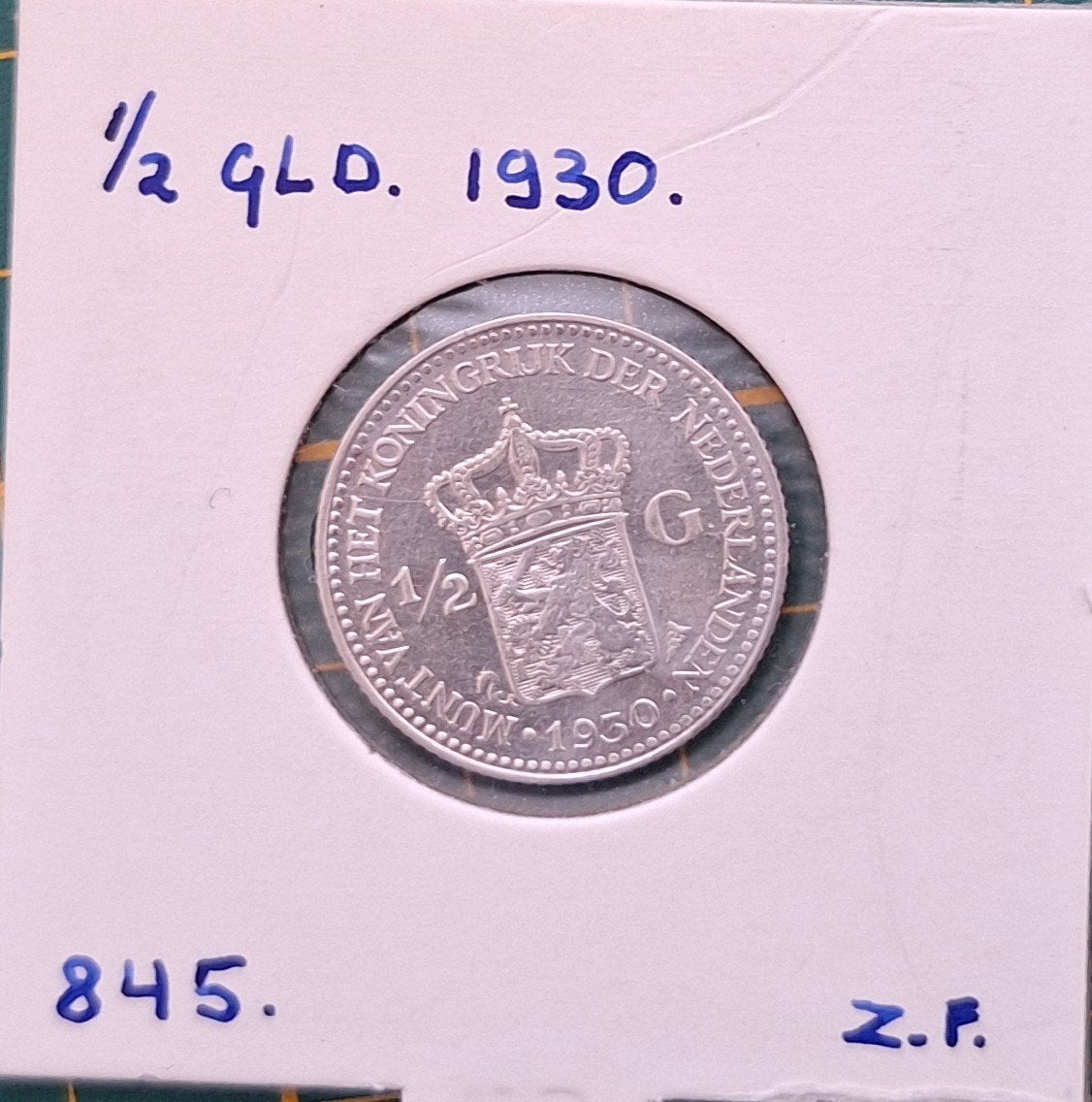 1/2 gulden 1930, ½ gulden, Zilver, Ophalen of Verzenden, Koningin Wilhelmina