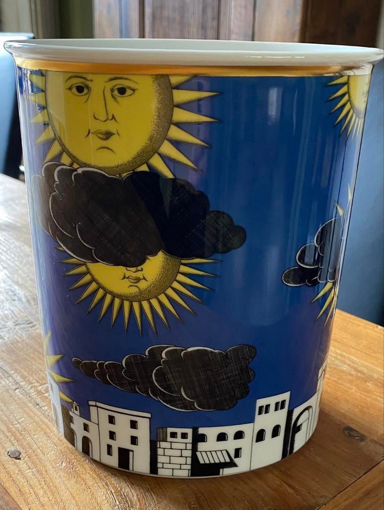 Rosenthal Fornasetti 'Il Sole di Capri' Vaas/Pot, Ophalen of Verzenden, Zo goed als nieuw