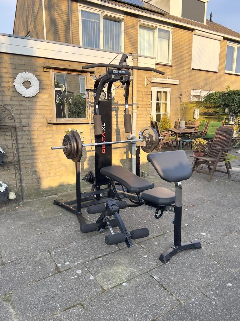 Krachtstation Fitness Kettler + 120kg gewicht, Ophalen, Zo goed als nieuw, Benen, Overige typen