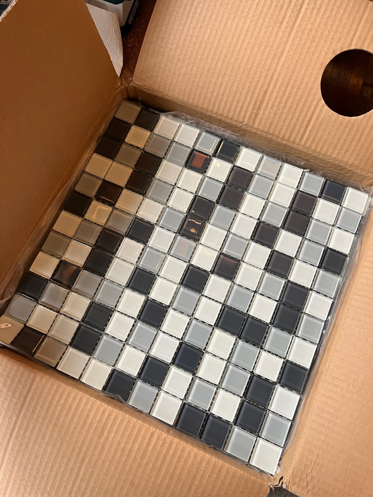 Tegels - mozaiek glas, Doe-het-zelf en Verbouw, Tegels, Ophalen, Overige materialen, Wandtegels, Nieuw
