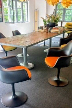 nieuwe tulipe kussens oa knoll E Saarinen midcentury stoelen, Ophalen of Verzenden, Nieuw, Overige kleuren, Overige vormen