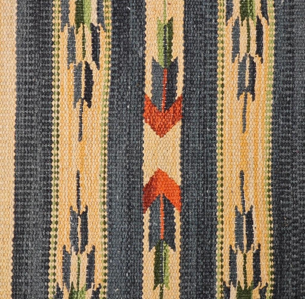 Handgeknoopt kelim tapijt reversible new Aztec 51x82cm, 50 tot 100 cm, Zo goed als nieuw, Onbekend, Groen