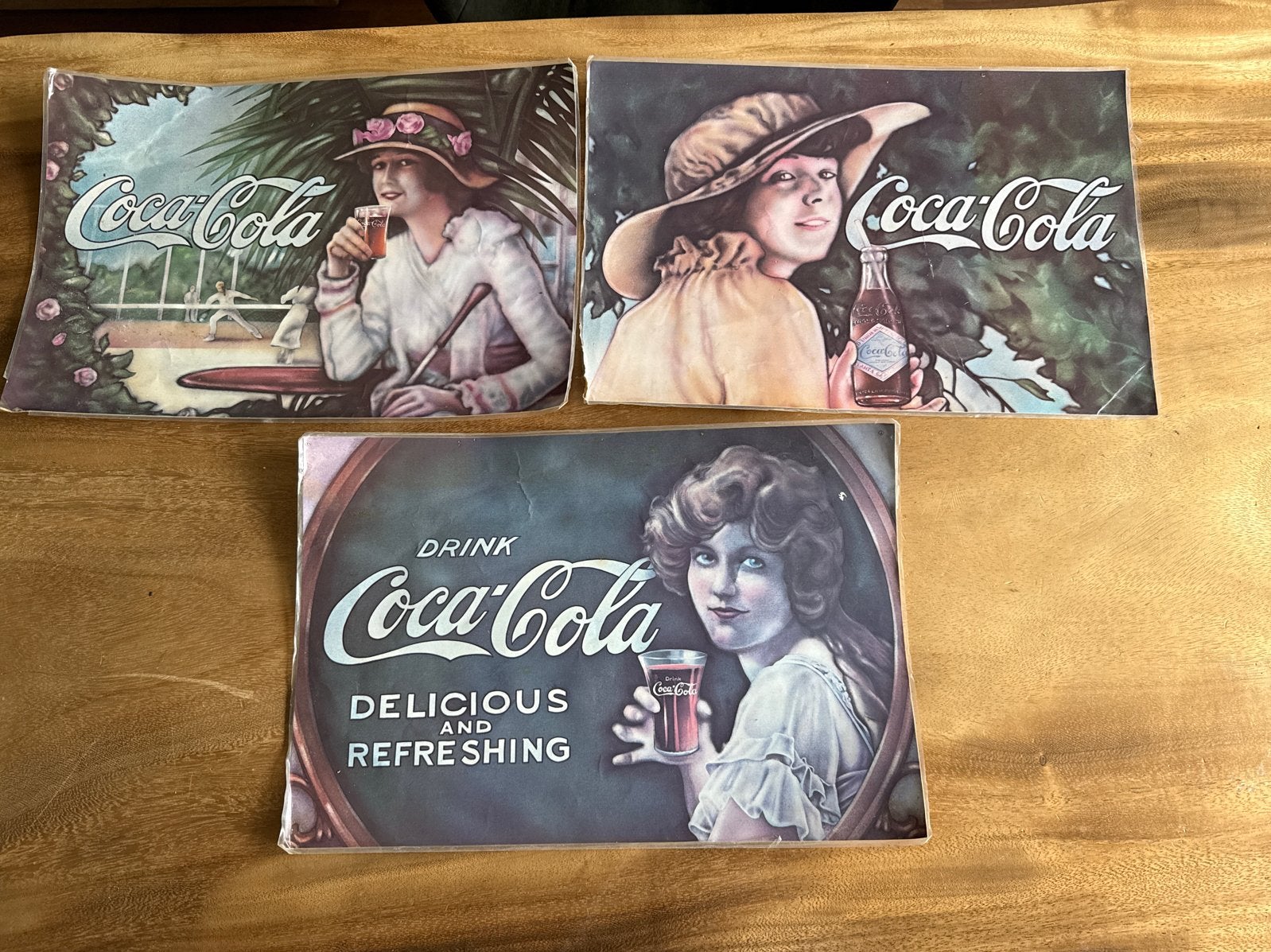 Vintage Coca-Cola placemats- Set van 3, Ophalen of Verzenden, Gebruikt, Overige typen