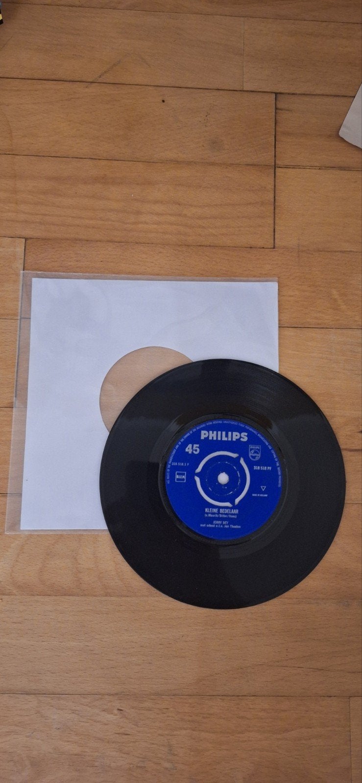 Jerry Bey - Kleine Bedelaar /Wilde Rozen (Philips 45 toeren), Cd's en Dvd's, Gebruikt, 7 inch, Ophalen of Verzenden, EP