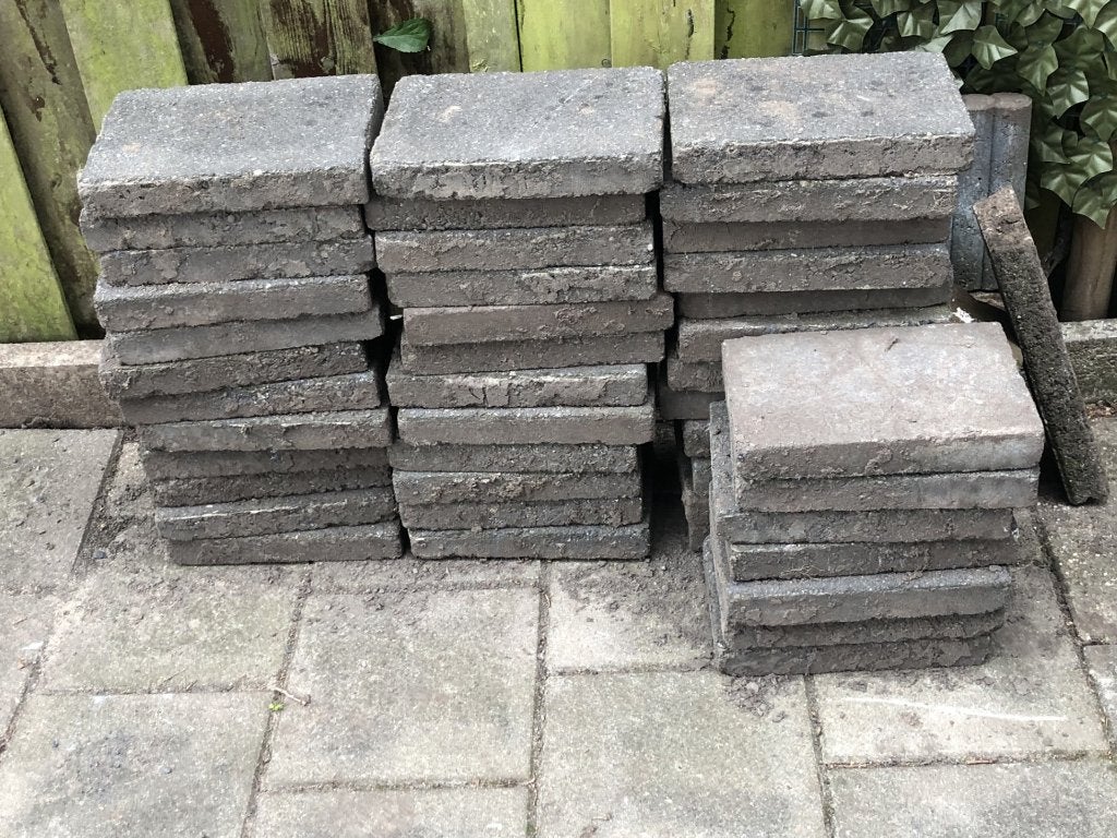 gratis tegels, Tuin en Terras, Ophalen, Gebruikt, Minder dan 5 m², Beton