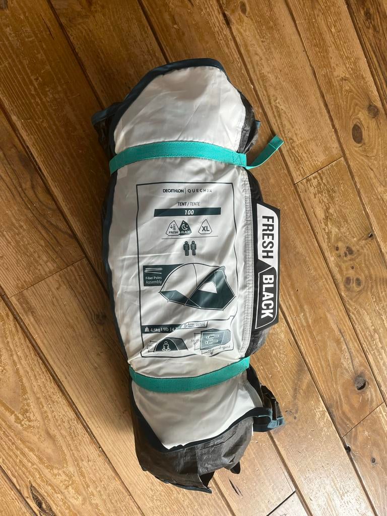 Decathlon Quechua Tent 100 Fresh & Black XL - 2 persoons, Ophalen of Verzenden, Zo goed als nieuw, Tot en met 2