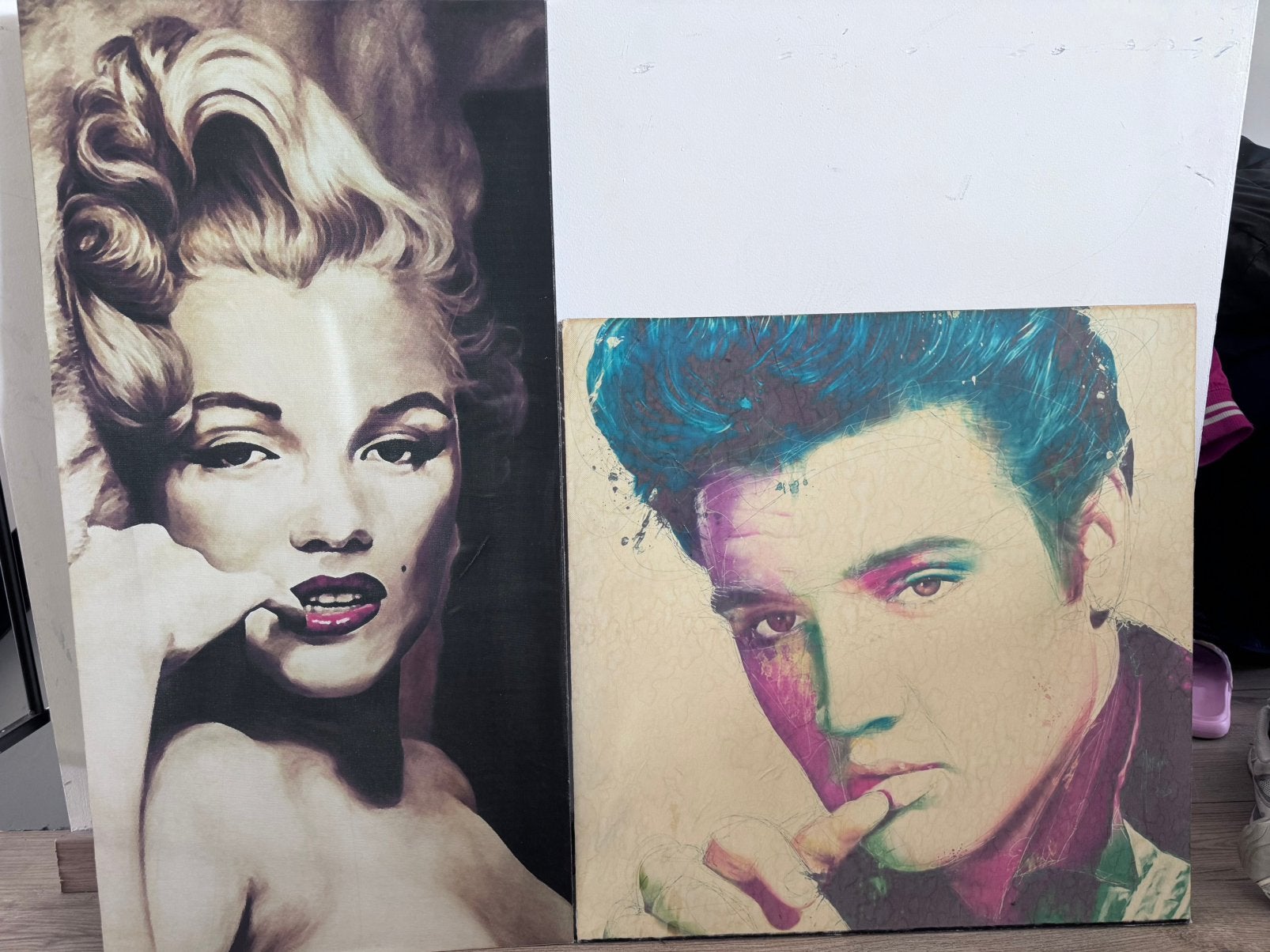 2 Vintage Marilyn Monroe & Elvis Presley pop-art, Antiek en Kunst, Ophalen of Verzenden