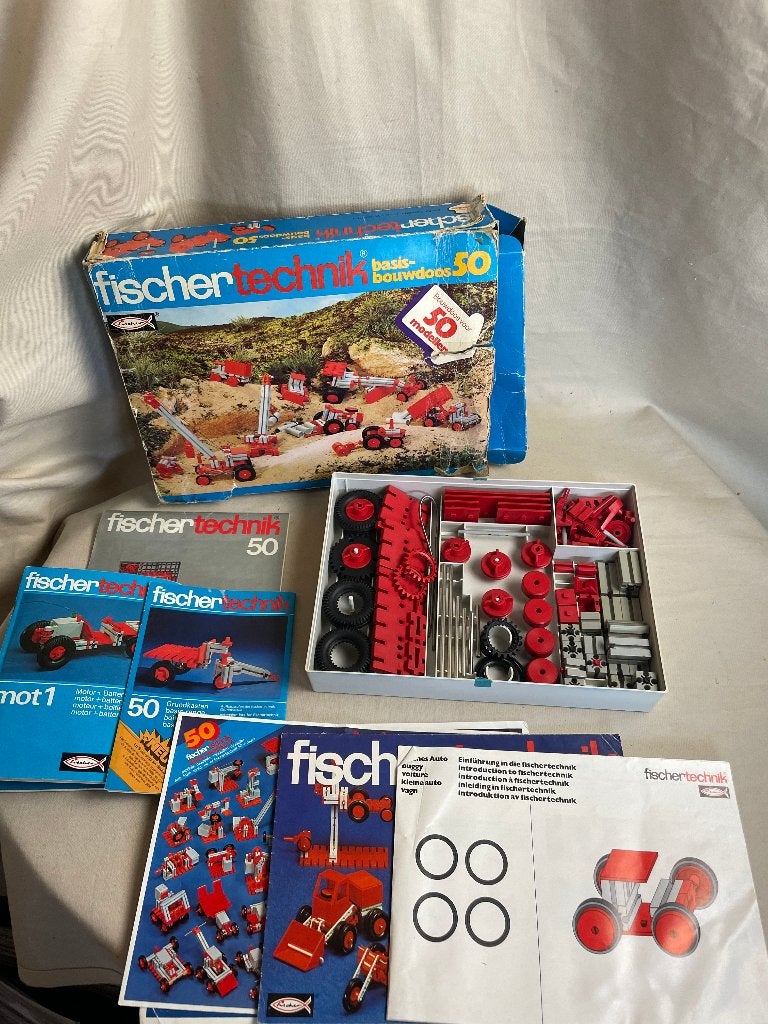 Fischer Technik basisbouwdoos 50 jaren 70, Verzamelen, Ophalen of Verzenden, Gebruikt