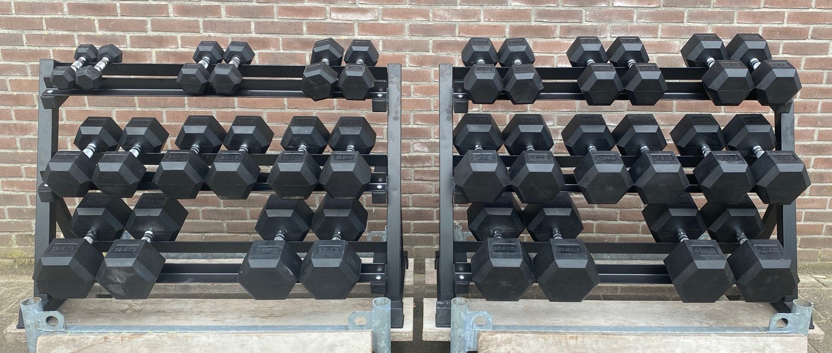 Dumbells 2,5kg - 40kg+ rek - NIEUW! 1.500 euro excl. BTW, Ophalen, Nieuw, Dumbbell