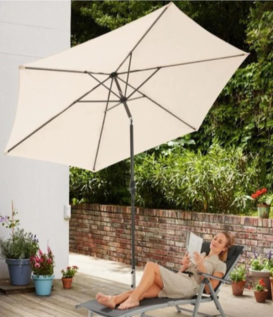 Florabest Parasol Ø 294 cm steel Ø 4cm, Nieuw, Verstelbaar, Stokparasol, 2 tot 3 meter