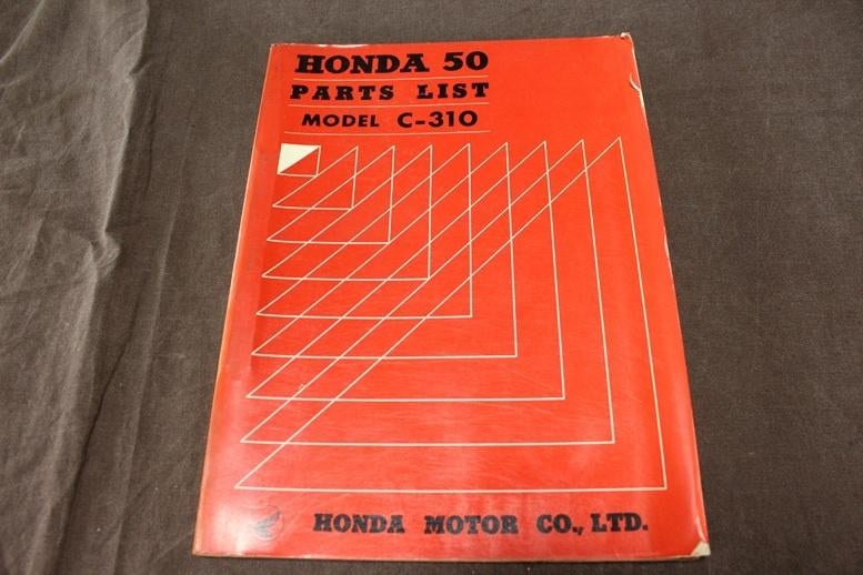 Honda 50 model  C310 1963 moped parts list onderdelen boek, Fietsen en Brommers, Ophalen of Verzenden, Gebruikt