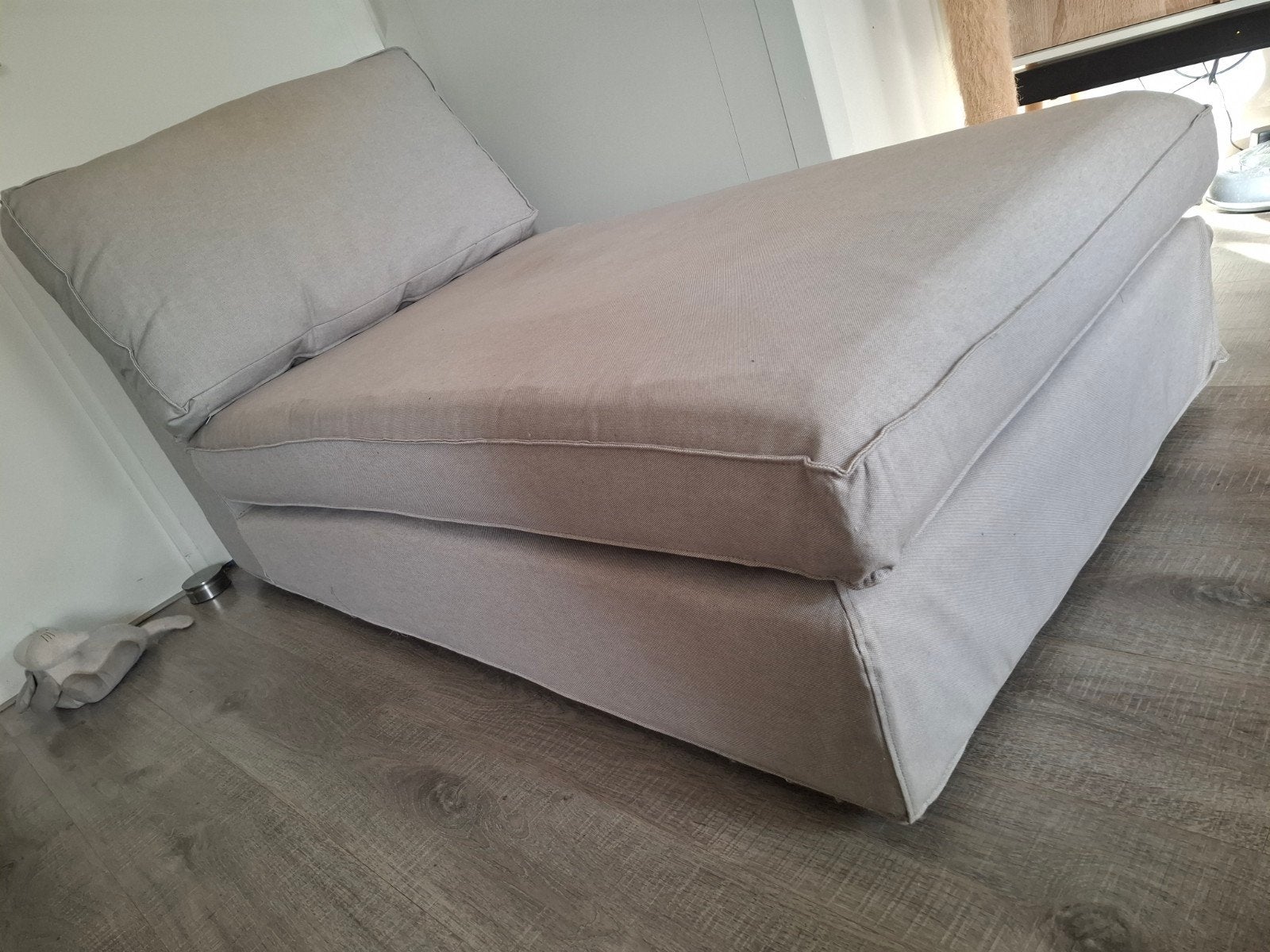 lounge bank ikea, Huis en Inrichting, Banken | Sofa's en Chaises Longues, Ophalen, Gebruikt, Stof, Minder dan 150 cm