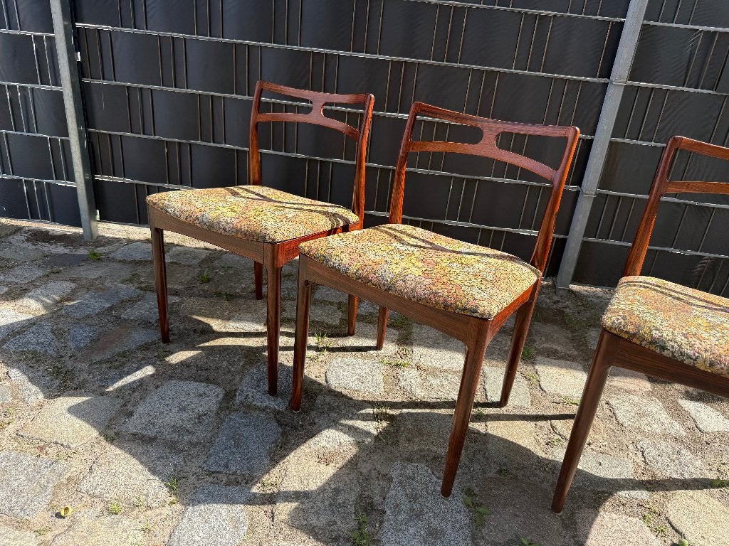 3x Johannes Andersson Rozenhout Danish Design stoelen mod 94, Hout, Zo goed als nieuw, Ophalen, Danish Deens Vintage Klassiek Tijdloos Chique Japandi