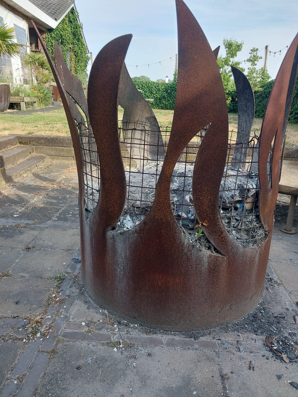 Vuurkorf met onderbak op voetjes, Tuin en Terras, Ophalen, Nieuw, Metaal