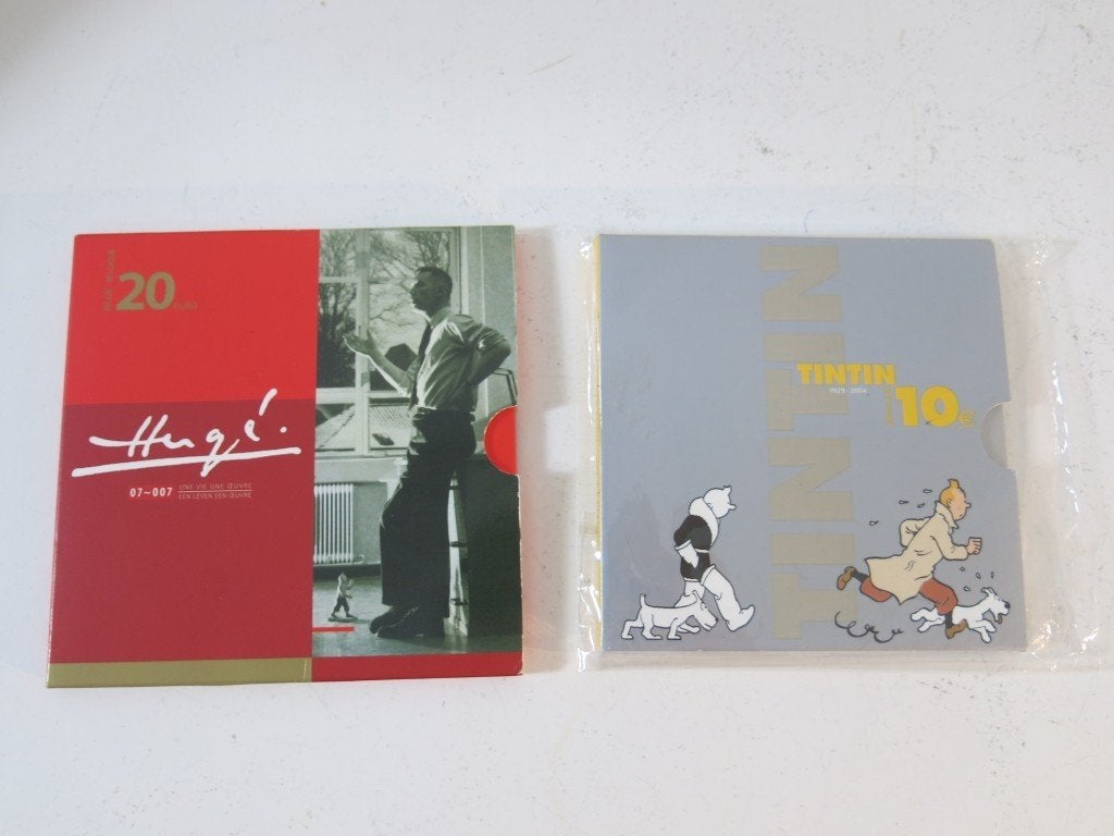 België Zilver: 20 Euro Hergé (2007) & 10 Euro Kuifje, Ophalen of Verzenden, Kuifje, Zo goed als nieuw, Beeldje of Figuurtje
