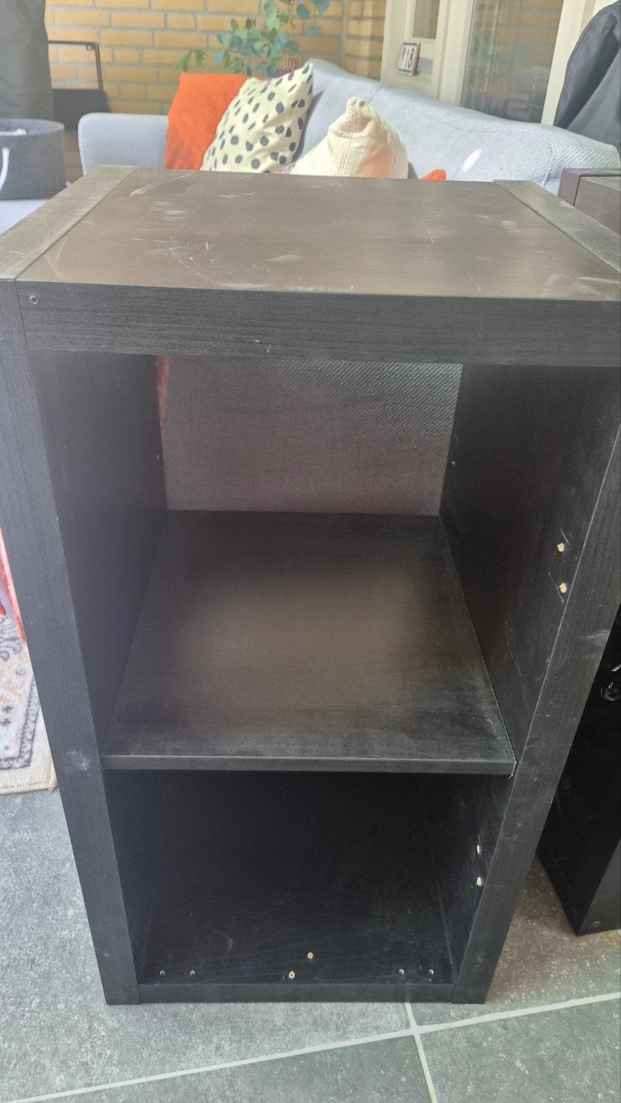 2x ikea kallax kastje met twee vakken, Ophalen, Met plank(en), Minder dan 50 cm, Gebruikt