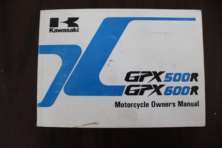 Kawasaki GPX500R GPX600R 1990 motorcycle owner's manual ZX, Motoren, Ophalen of Verzenden, Kawasaki