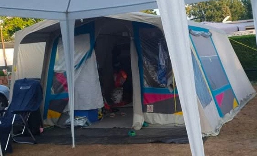 bungalowtent, Caravans en Kamperen, Tenten, Ophalen, Gebruikt, Tot en met 4