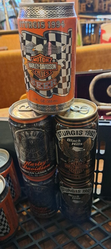 Originele Harley Davidson bier blikjes uit 1994 leuke items, Ophalen