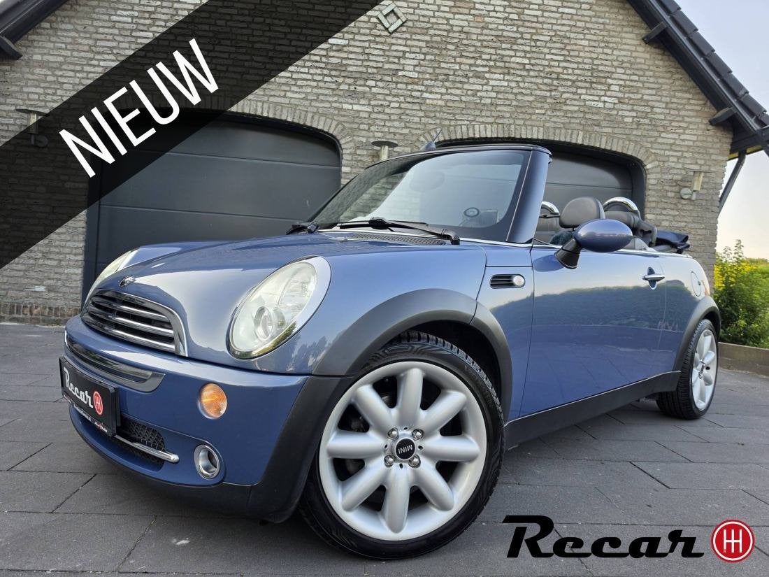 Mini Cabrio - 1.6 Cooper Pepper/ZeerMooi/Pdc/Camera, Auto's, Mini, Gebruikt, 4 cilinders, Cabriolet, Blauw