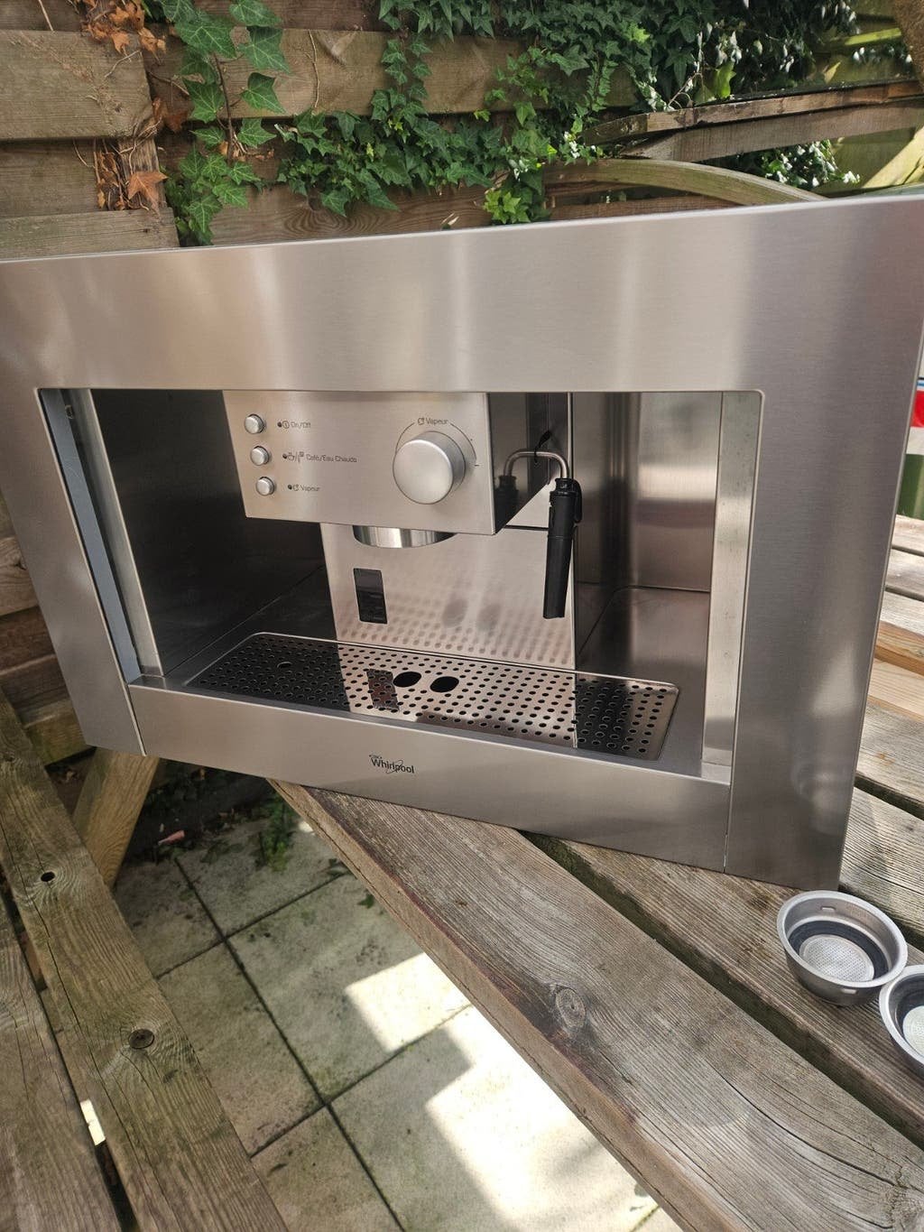 Whirlpool ACE010/IX inbouw Espresso apparaat RVS nieuw., Ophalen, Espresso apparaat, Nieuw, Gemalen koffie