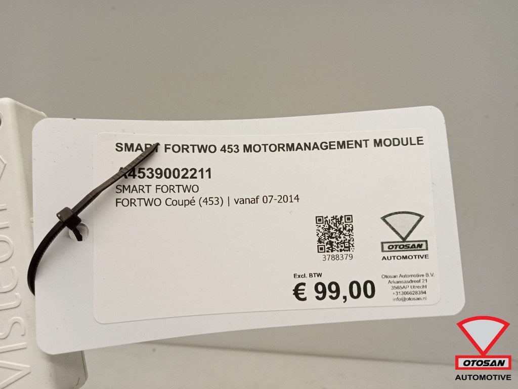 Smart Fortwo 453 2015+ Motormanagement Module A4539002211, Gebruikt, Mercedes-Benz AG, Ophalen of Verzenden, Mercedesstrasse 120
70372  Stuttgart, DE