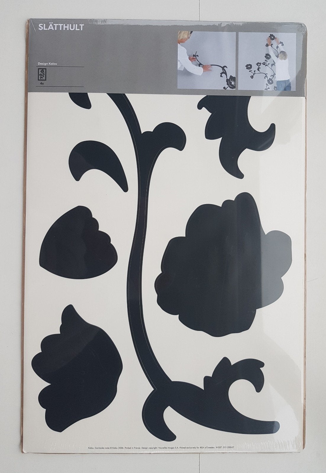 Nieuw IKEA Muursticker Bloemen Zwart | Design Kalou, Ophalen of Verzenden, Nieuw, Zwart