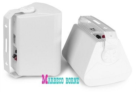 100Volt Speaker set wit, 8 OHM, 5,25" 120W IPX5, BC50V, Overige merken, Stofbestendig, Overige typen, 60 tot 120 watt