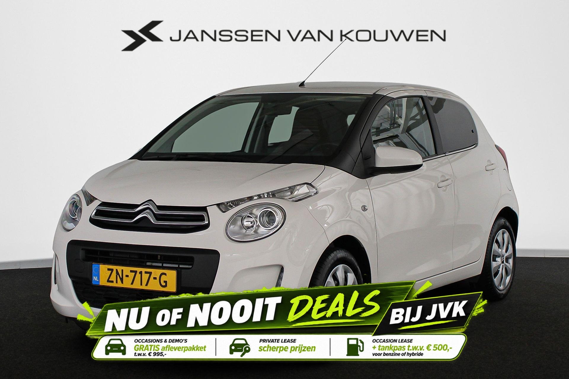 Citroen C1 1.0 VTi Feel Automaat Airco Elektrische Ramen, Auto's, Stof, Gebruikt, 4 stoelen, C1