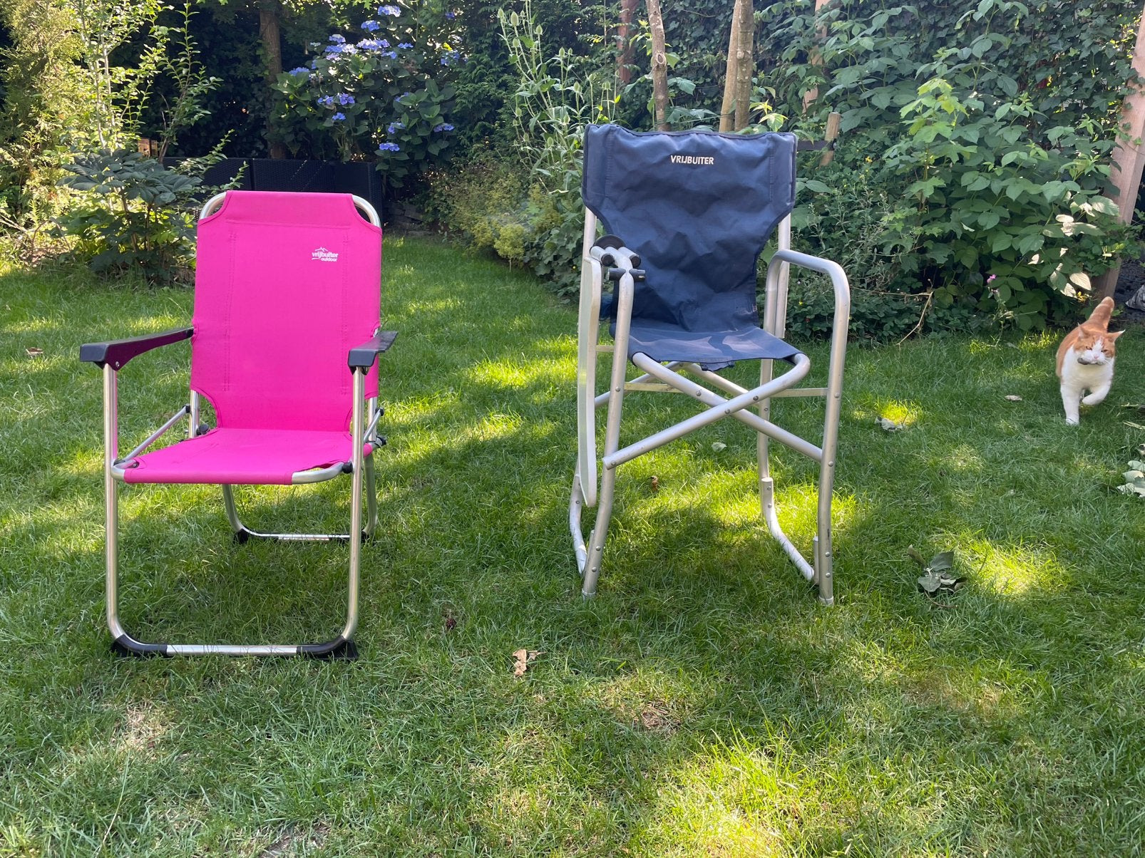2 x vrijbuiter kinderstoel, kampeerstoel hoog en laag kind, Ophalen, Gebruikt, Campingstoel