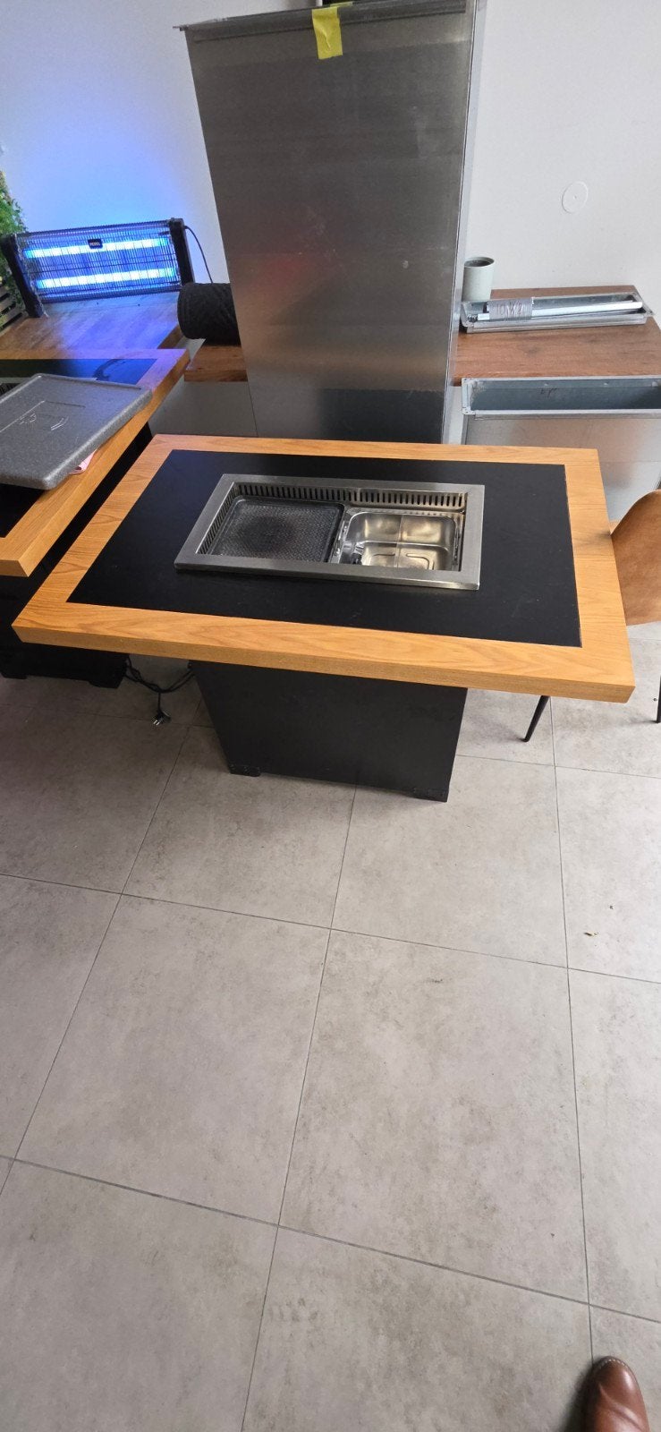Inbouw BBQ/Grill Tafel met Afzuiging, Ophalen, Gebruikt, Fornuis, Frituur en Grillen