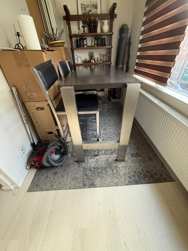 #Bert Plantagie Design Bartafel met 5 barstoelen, Ophalen, Minder dan 50 cm, Eikenhout, Vijf personen of meer