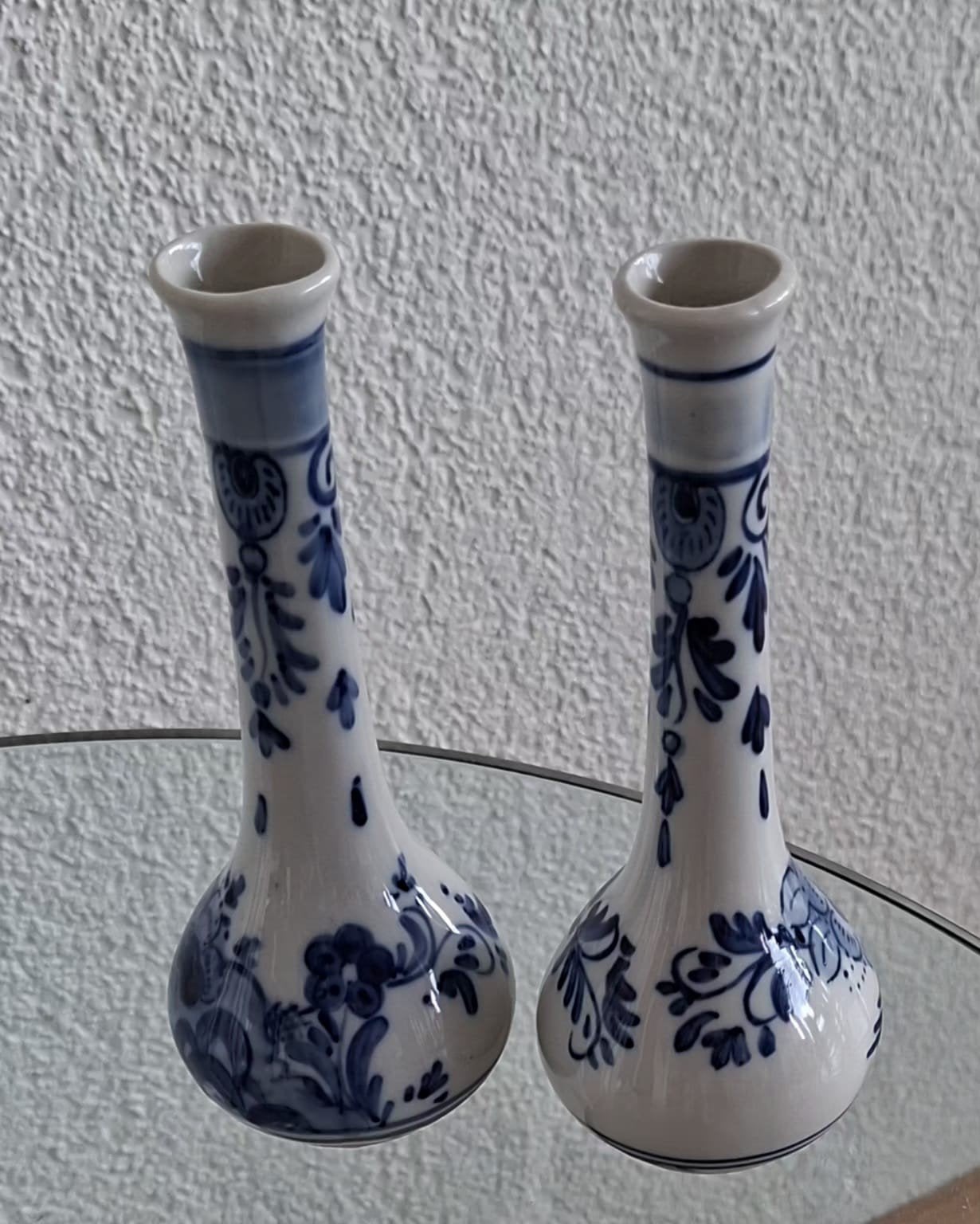 Set van 2 Delfts Blauwe vaasjes, Ophalen of Verzenden