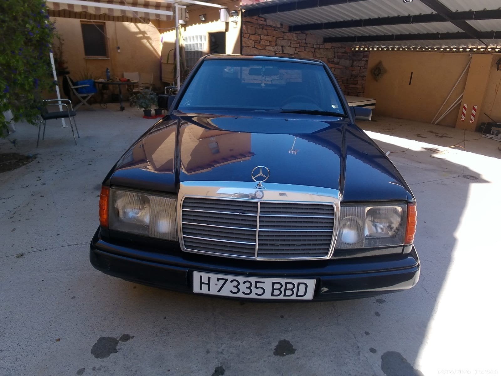 Mercedes 300E W124 1989 | Handgeschakeld | Airco | Schuifdak, Open dak, Blauw, Bedrijf, Blauw