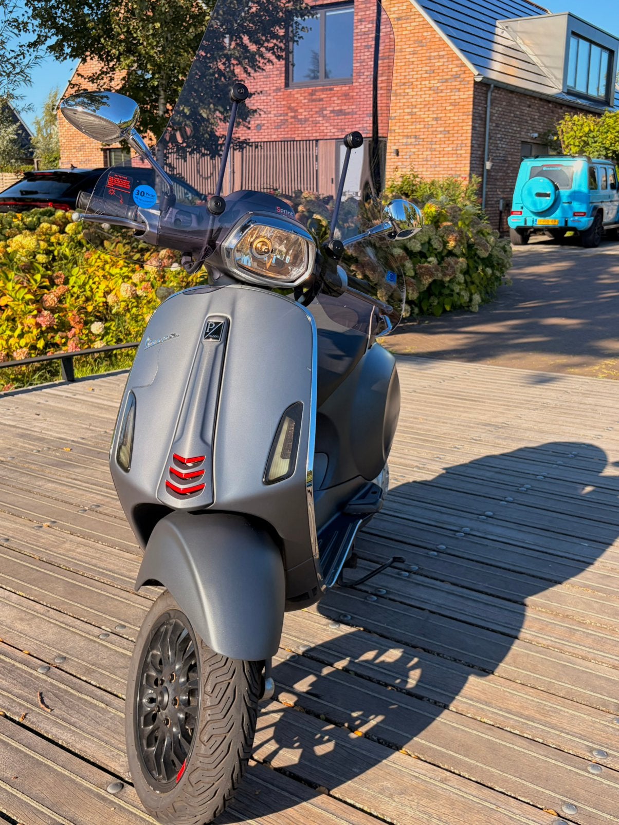 Vespa sprint mat grijs, Ophalen, Gebruikt, Benzine, Vespa