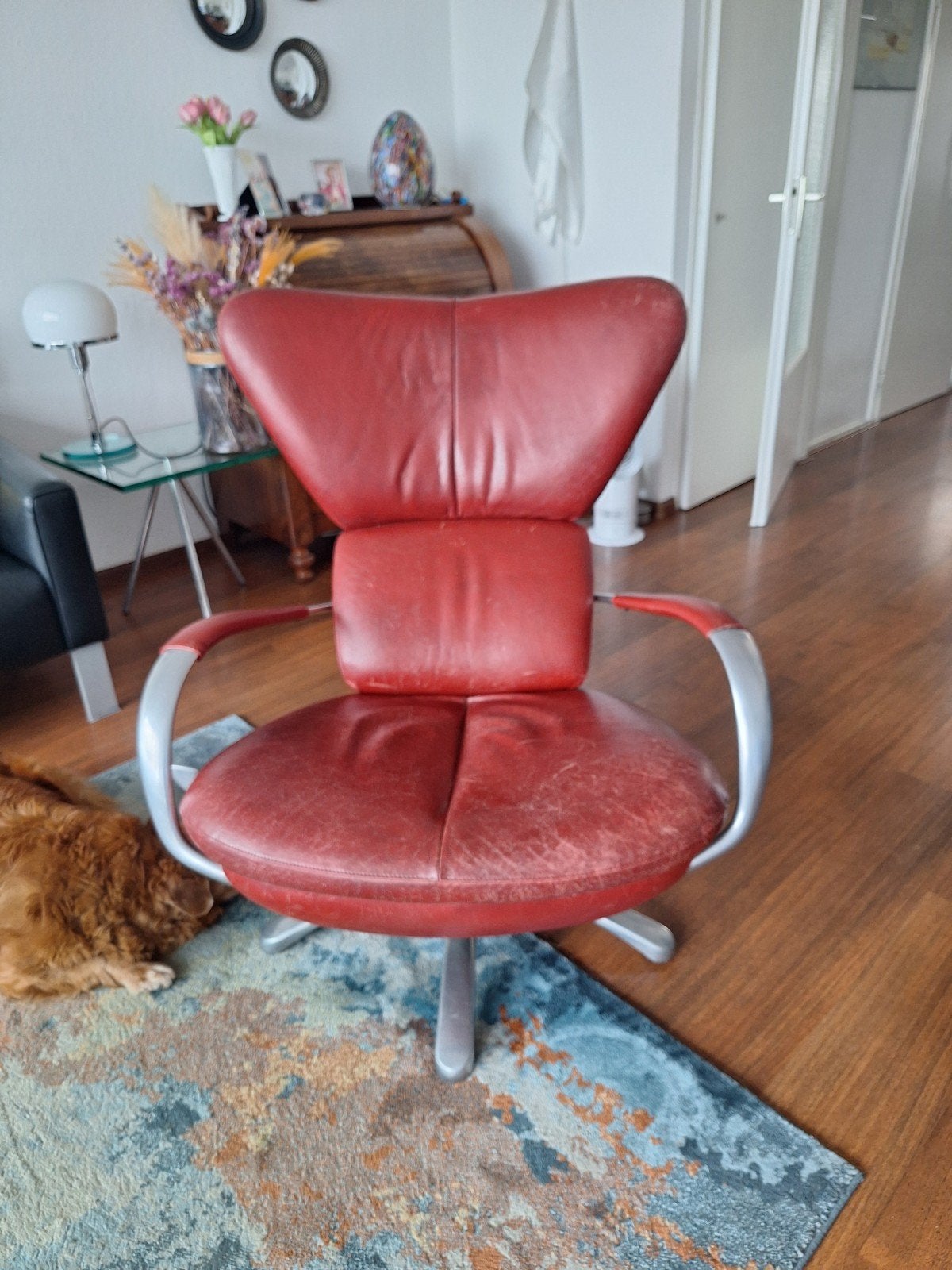 Leolux fauteuil. Gratis, Ophalen, Gebruikt, 75 tot 100 cm, 50 tot 75 cm