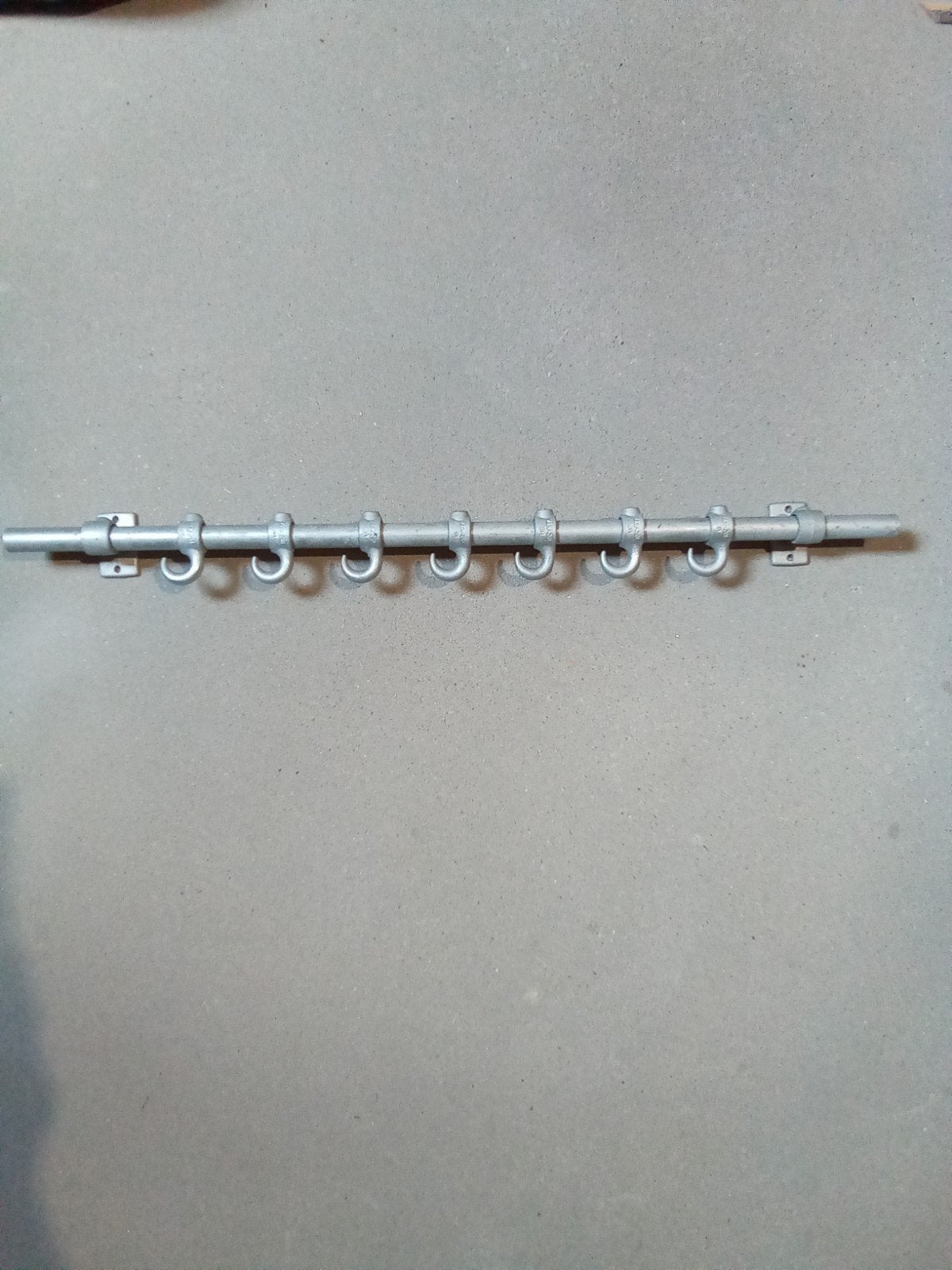 Stevige steigerbuis kapstok met 7 haken, Gebruikt, Minder dan 100 cm, Metaal, Ophalen