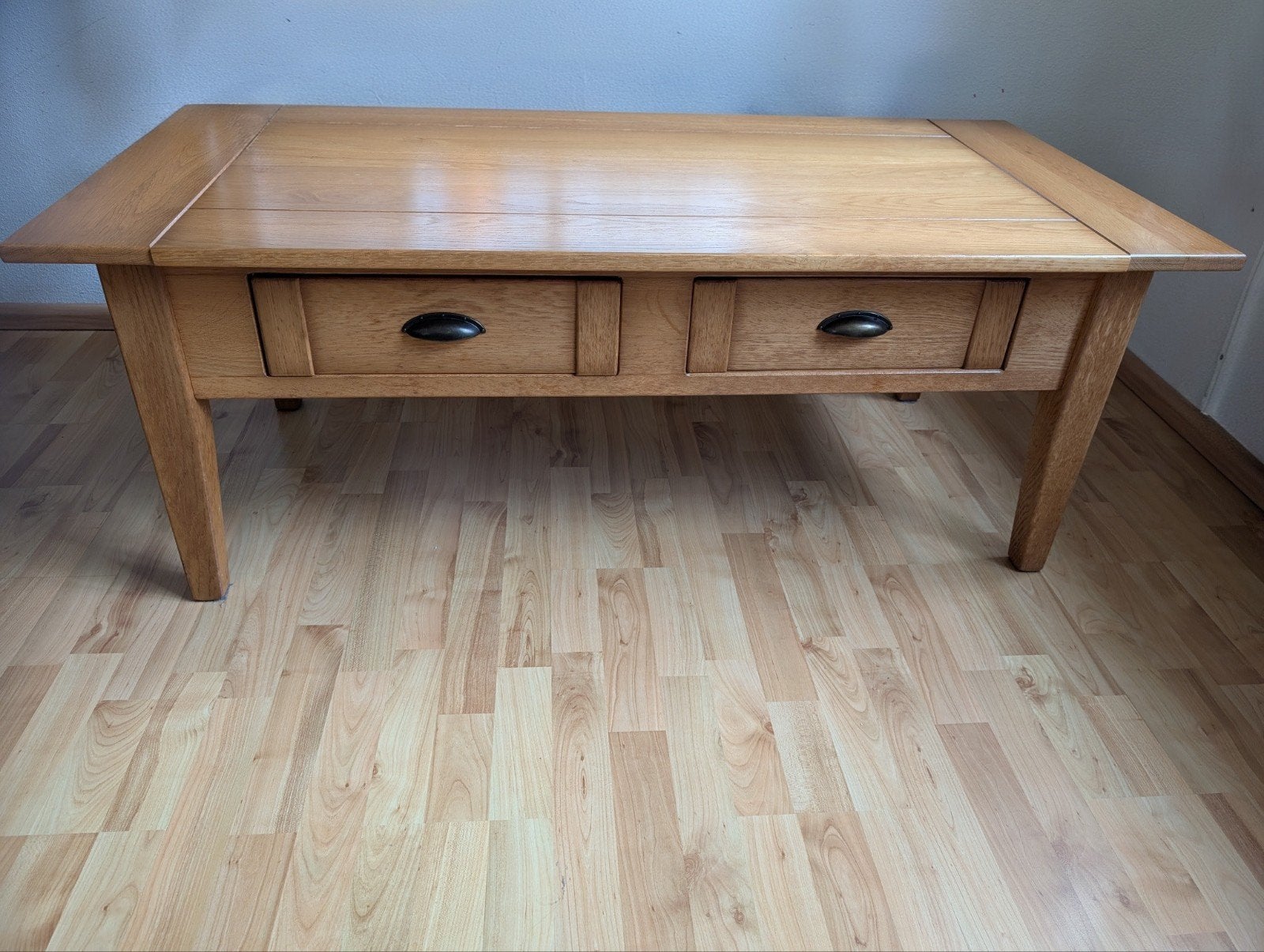 Blank eiken patine salontafel, Toscane, Ophalen, Gebruikt, 100 tot 150 cm, 50 tot 100 cm