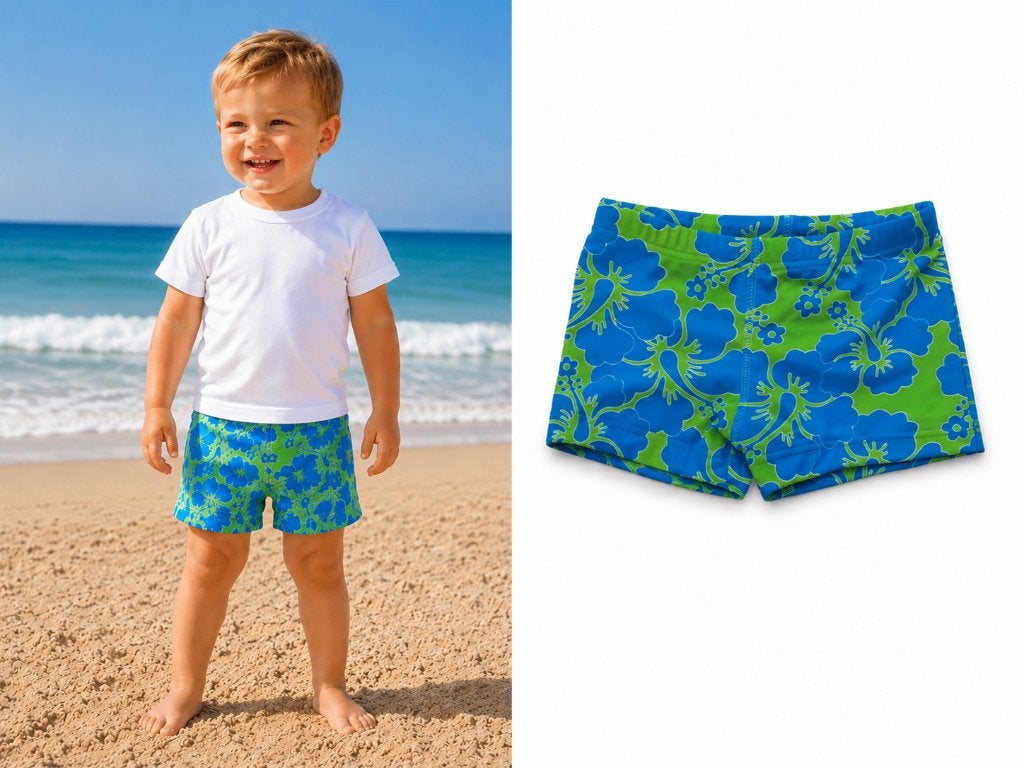 Zwembroek Boxer Just Beach Seagul Blue maat 92 NIEUW, SO, Nieuw, Info@juniorcompany.nl, Zwembroek