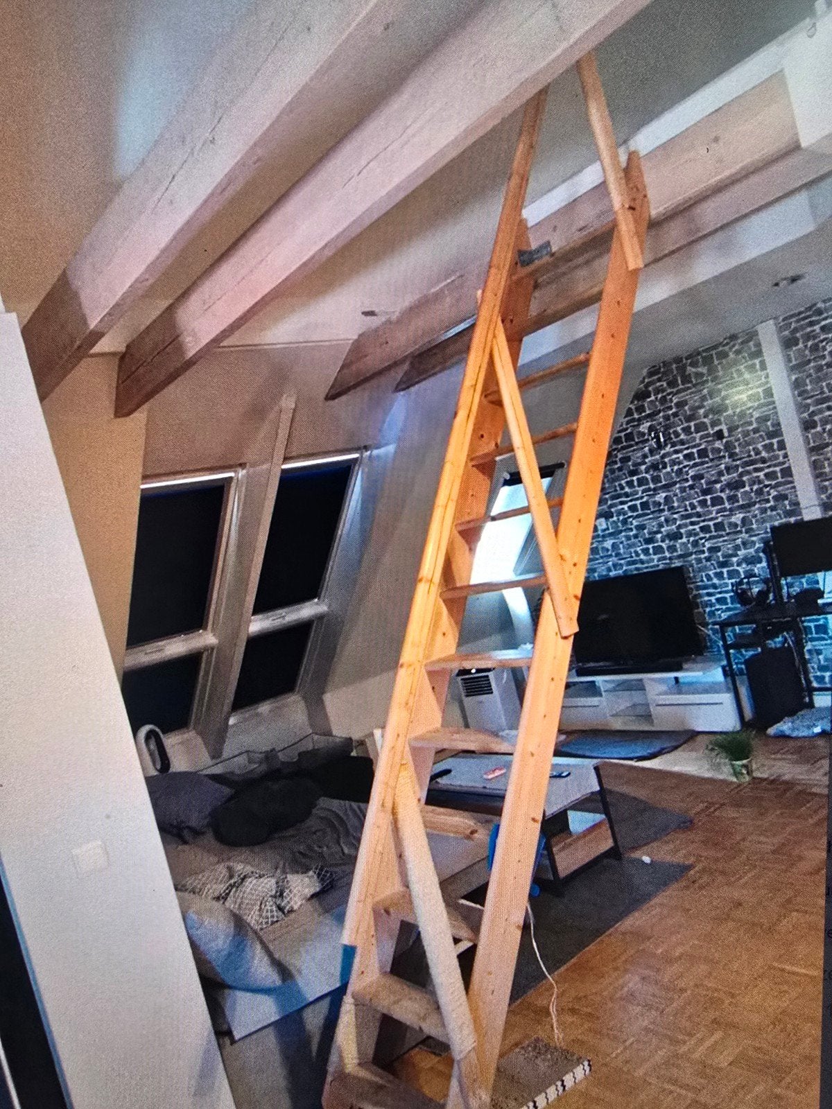 Houten trap 320cm, Doe-het-zelf en Verbouw, Ladders en Trappen, Ophalen of Verzenden, Gebruikt, 2 tot 4 meter