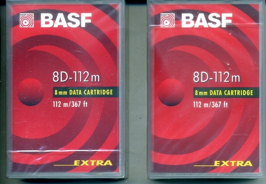 2X BASF DATA CARTRIDGE 8D-112m 8mm EXTRA NIEUW GESEALD, Computers en Software, Herschrijfbaar, Overige typen, Nieuw, Ophalen of Verzenden