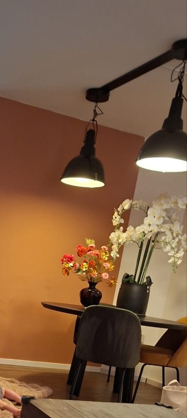 Eettafel lampen 2 stuks, Ophalen, Zo goed als nieuw, Metaal
