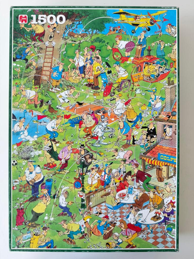 Puzzel Golf 1500 stukjes / 1736 / Jan van Haasteren / Jumbo, Ophalen of Verzenden, 500 t/m 1500 stukjes, Gebruikt, Legpuzzel