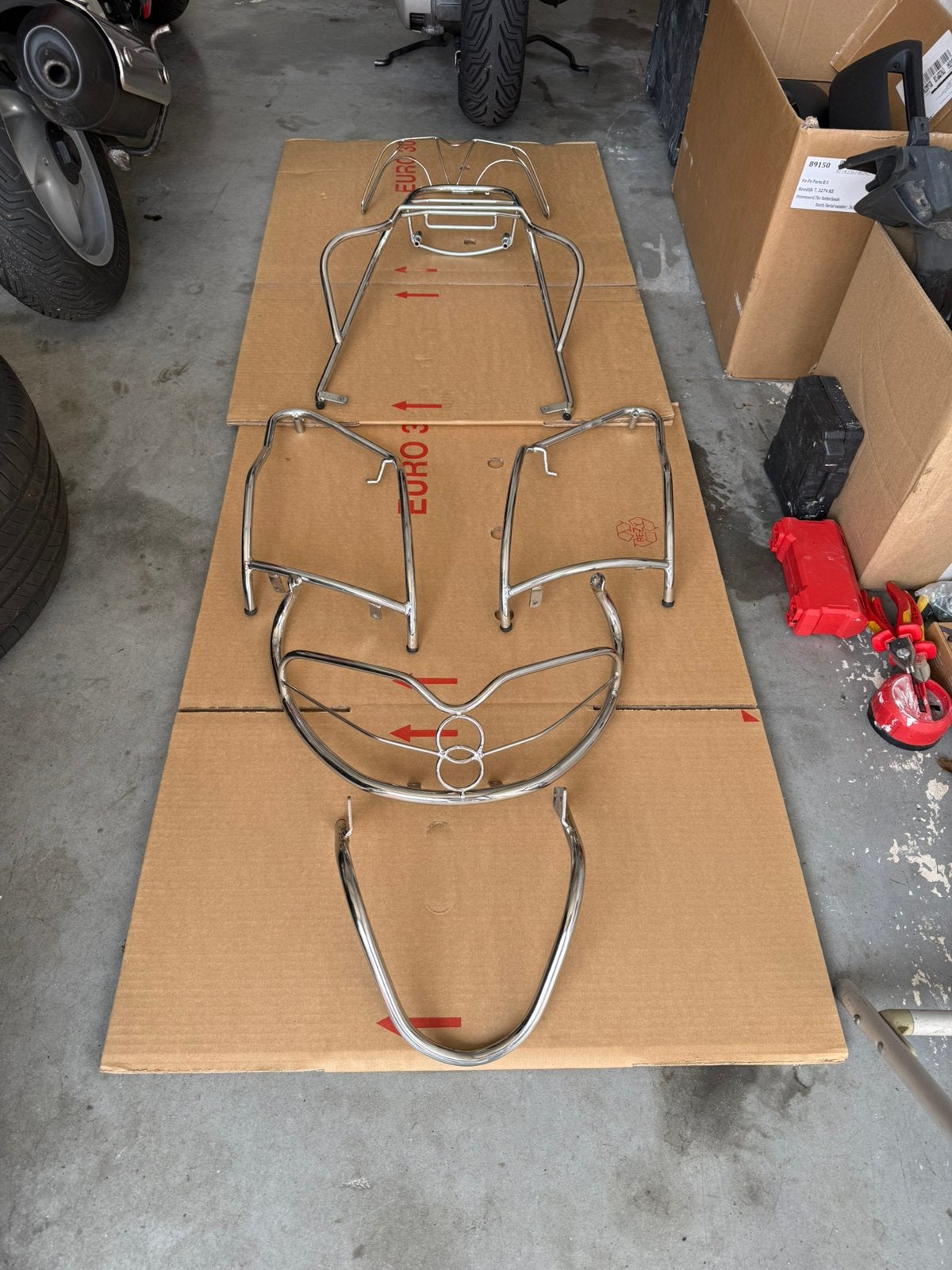 Chroome Gilera Runner sier-/valbeugels – Goede staat, Motoren, Tuning en Styling, Ophalen of Verzenden