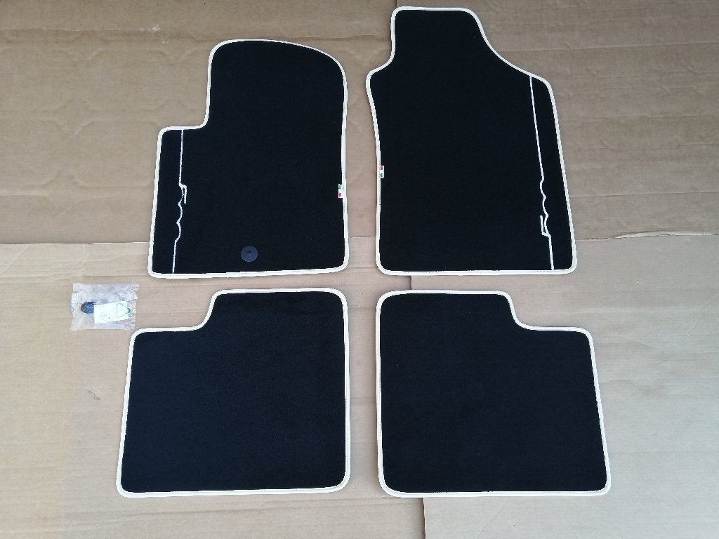 Fiat 500 (2007-2013) - Automatten / Tapijt Set - Zwart/Ivoor, Verzenden