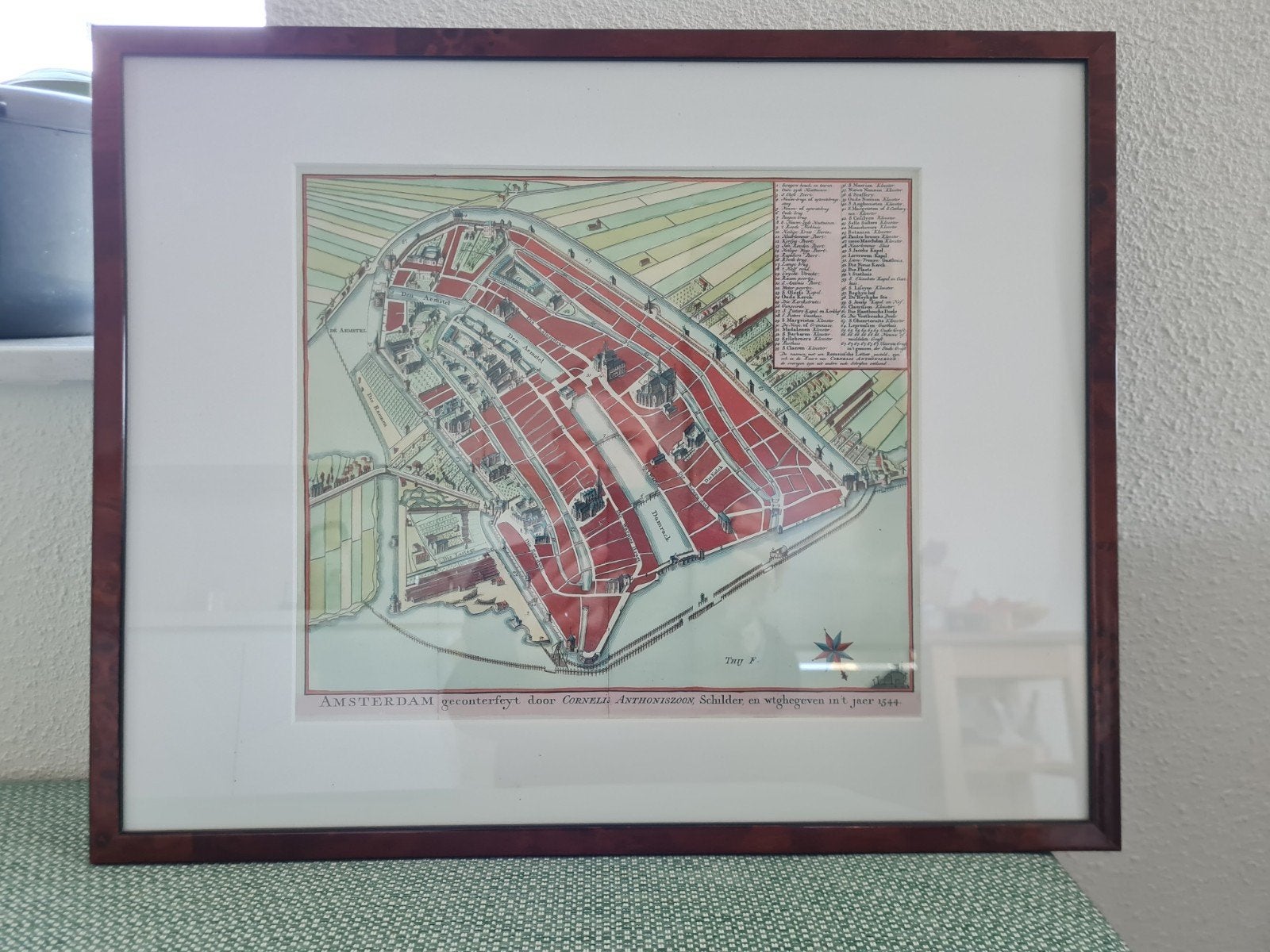 Oude kaart Amsterdam, Ophalen, Zo goed als nieuw, Voor 1940, Prent