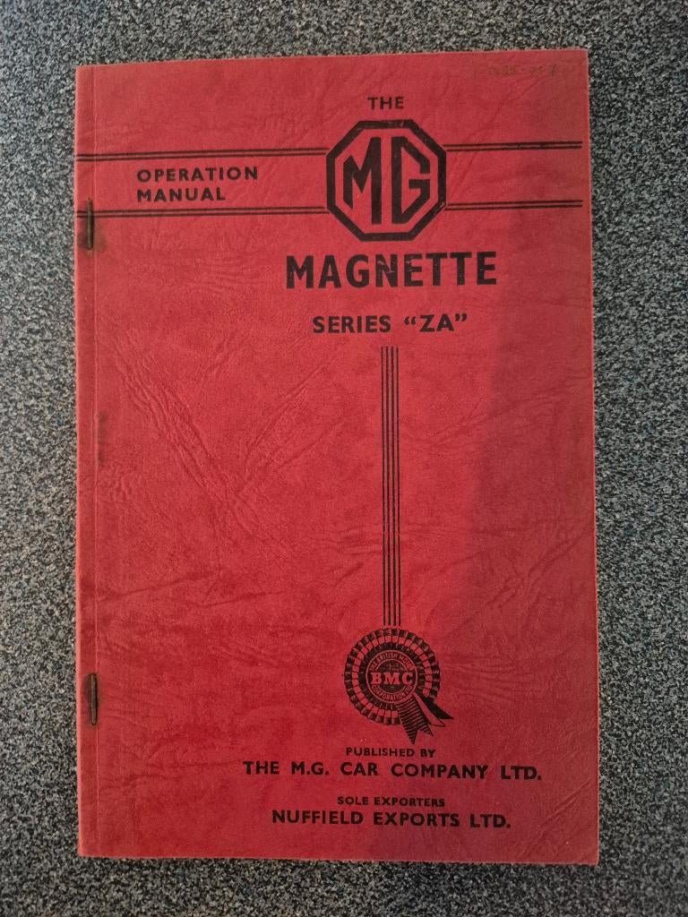MG ZA instructie boekje en 2 folders aangeboden, Ophalen of Verzenden