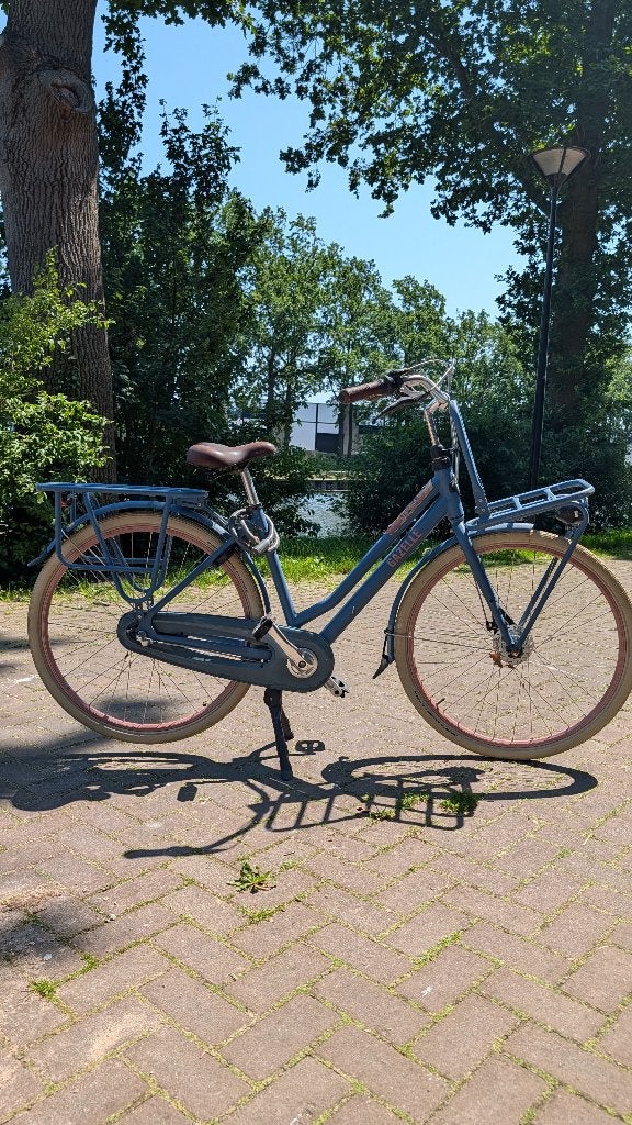 Gazelle HeavyDuty D49 – Lichtblauw - Nette staat, Fietsen en Brommers, 47 tot 50 cm, Ophalen of Verzenden, Zo goed als nieuw, Schijfrem